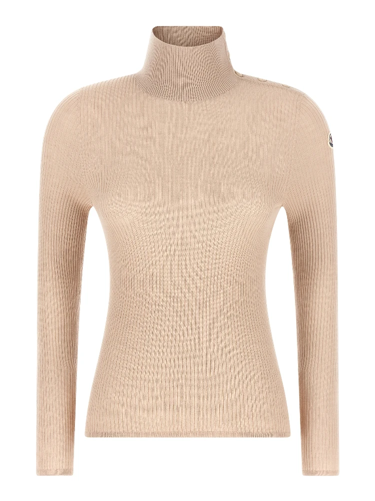 Beige Virgin Wool Cardigan