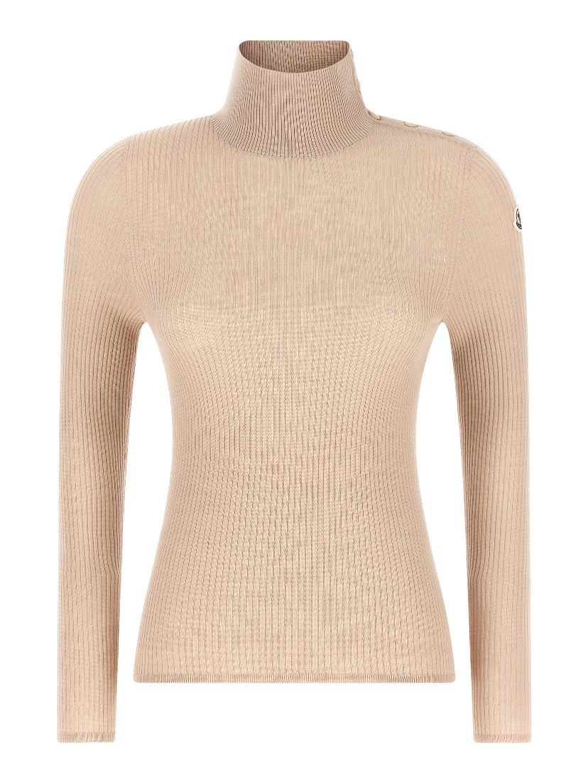 Beige Virgin Wool Cardigan