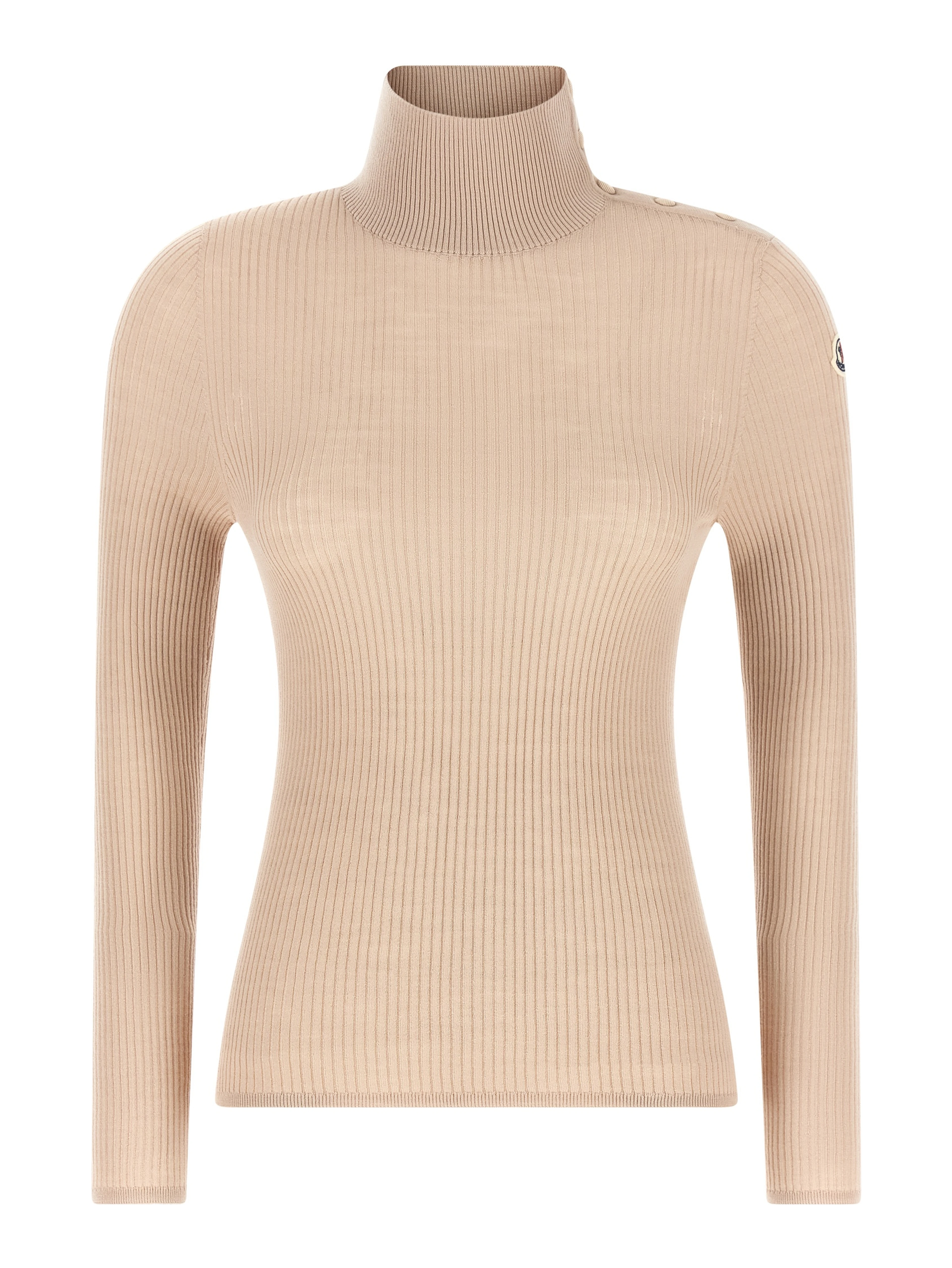 Beige Virgin Wool Cardigan