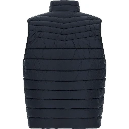 Blue Recycled Polyamide Sleeveless Jacket