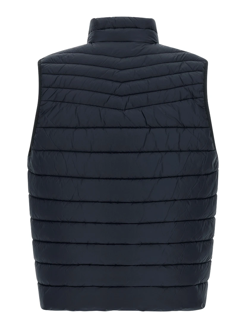 Blue Recycled Polyamide Sleeveless Jacket