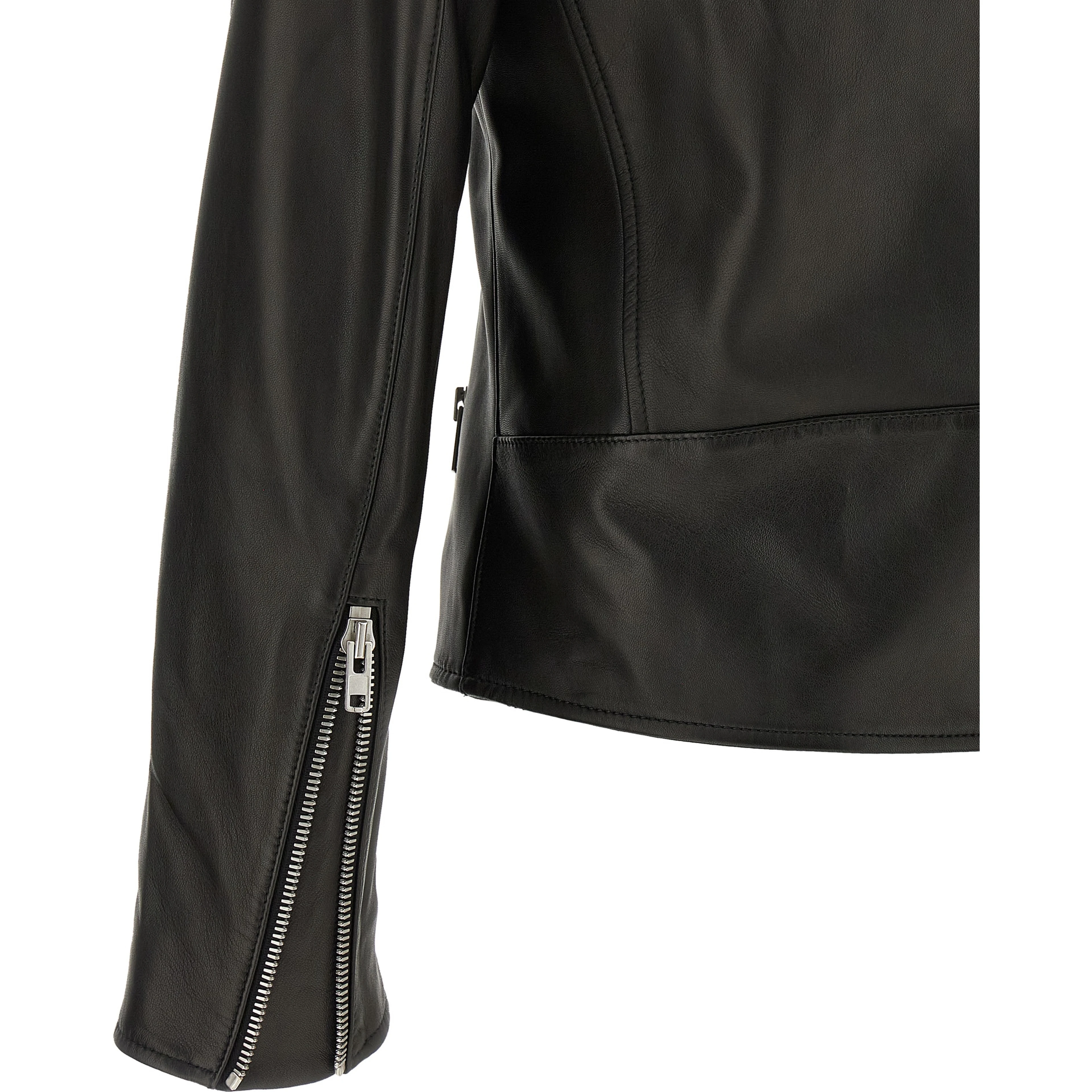 Black Lamb Leather Leather Jacket