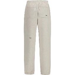 Beige Cotton Casual Pants