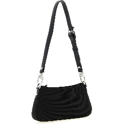 Black Polyester Shoulder Bag