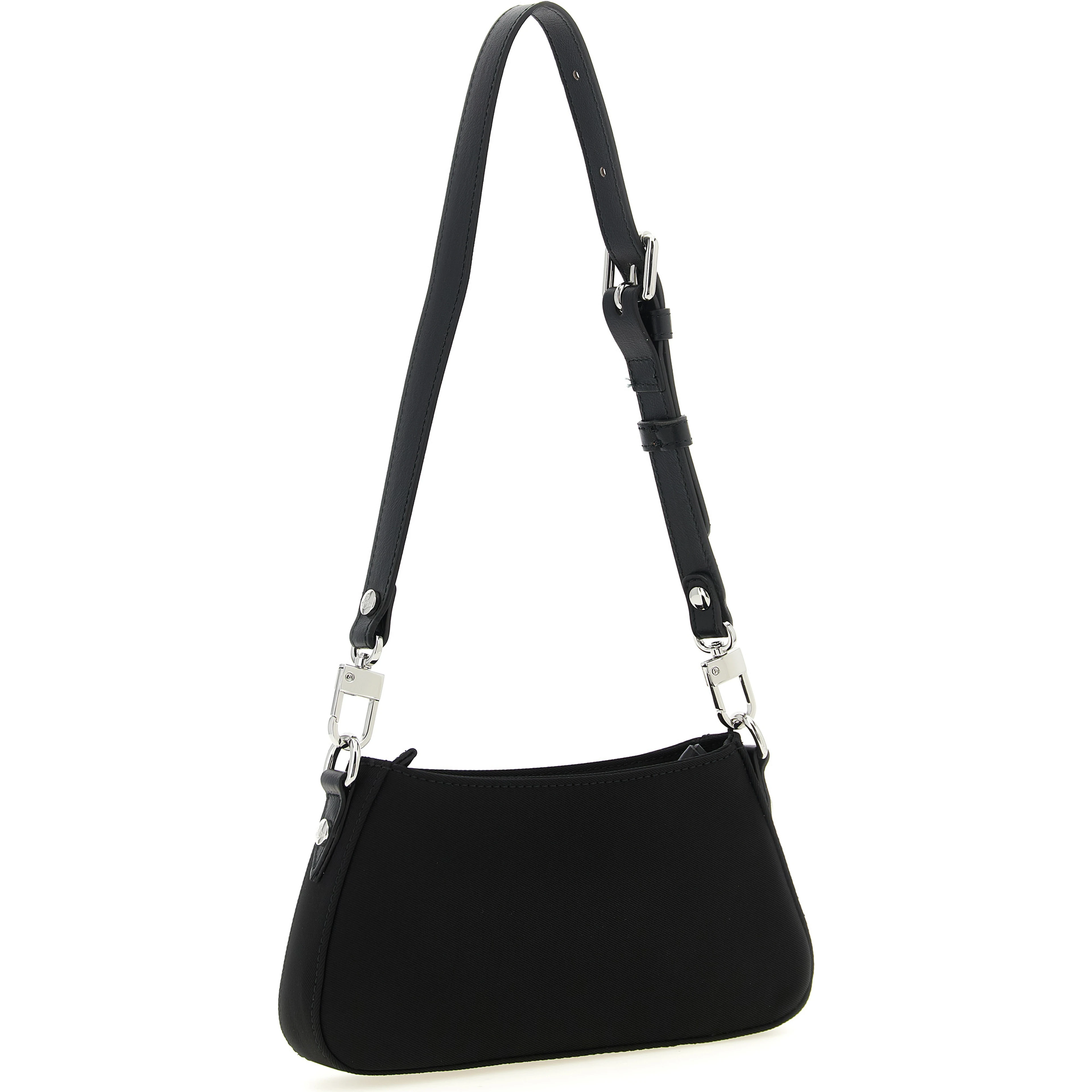 Black Polyester Shoulder Bag