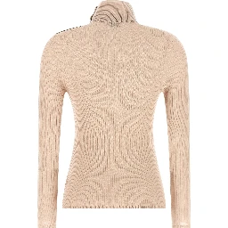 Beige Virgin Wool Cardigan