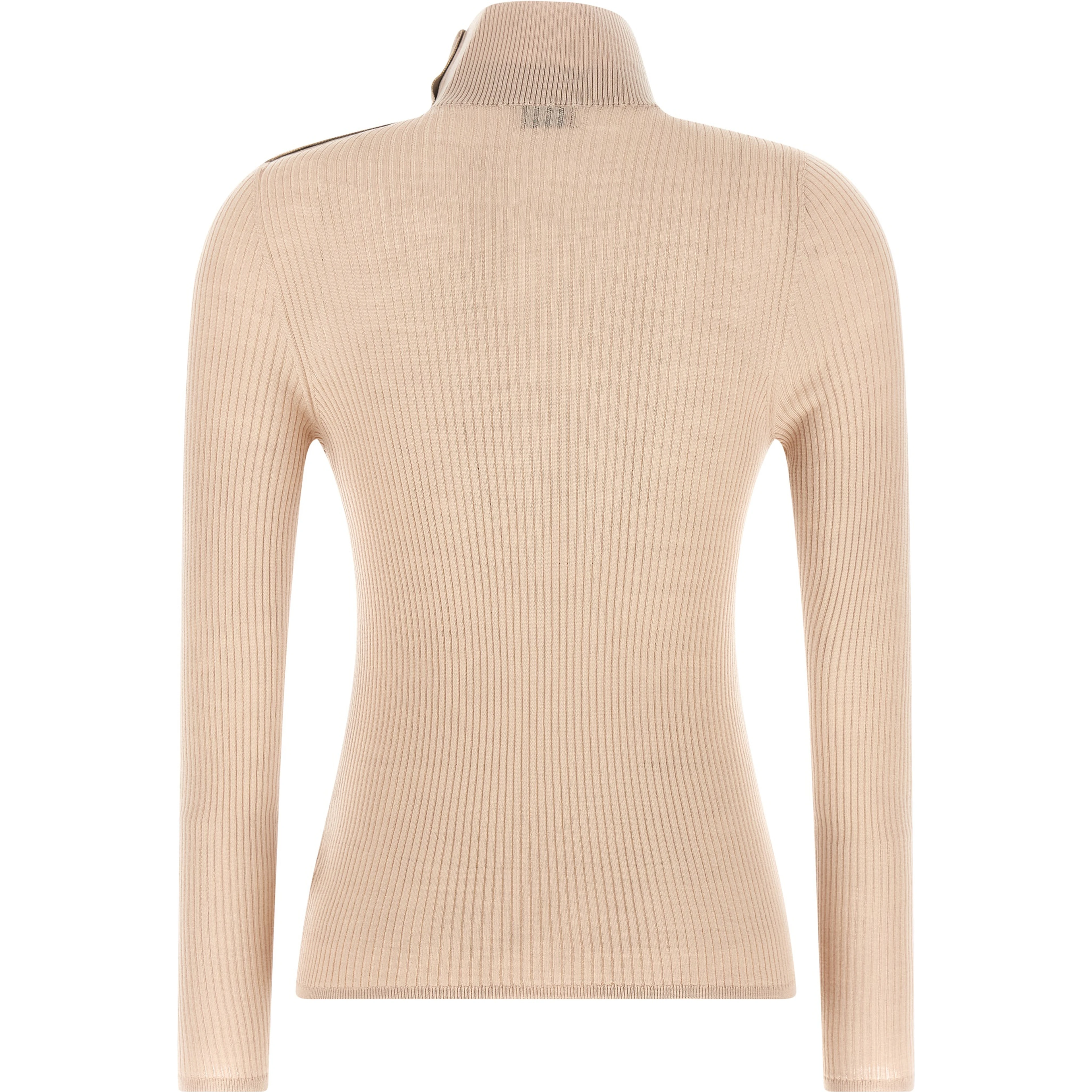 Beige Virgin Wool Cardigan