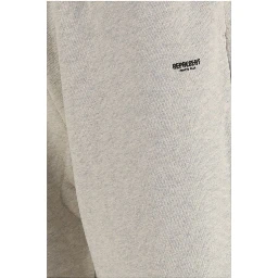 Beige Cotton Casual Pants