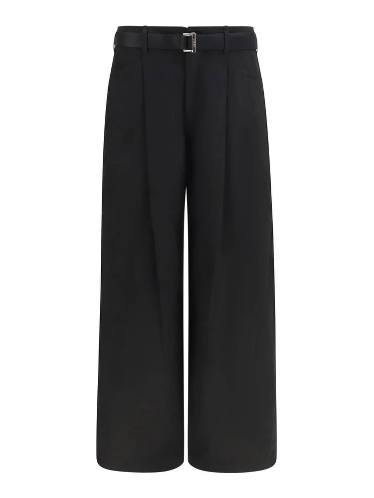 Black Cotton Chino Pants