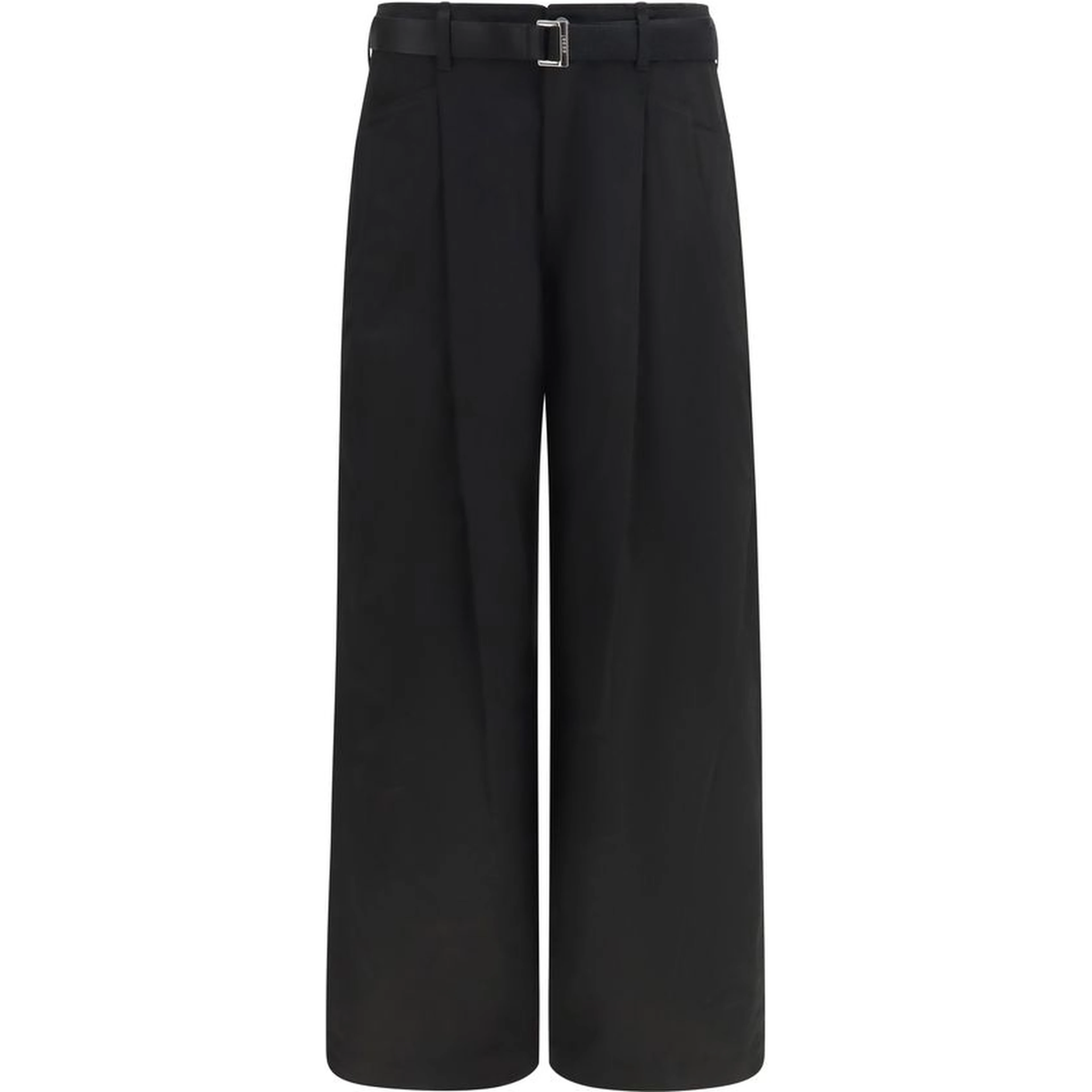 Black Cotton Chino Pants