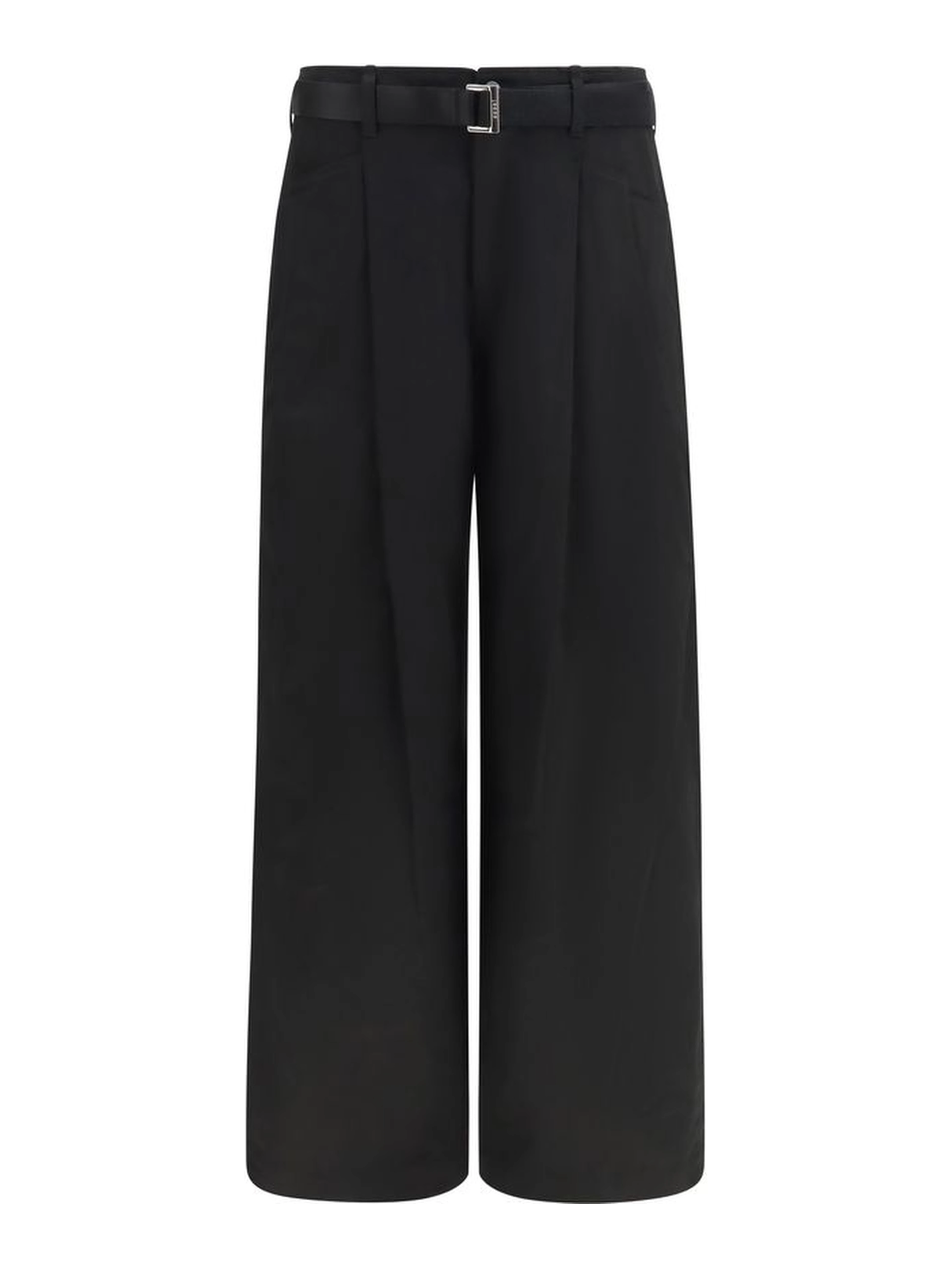 Black Cotton Chino Pants