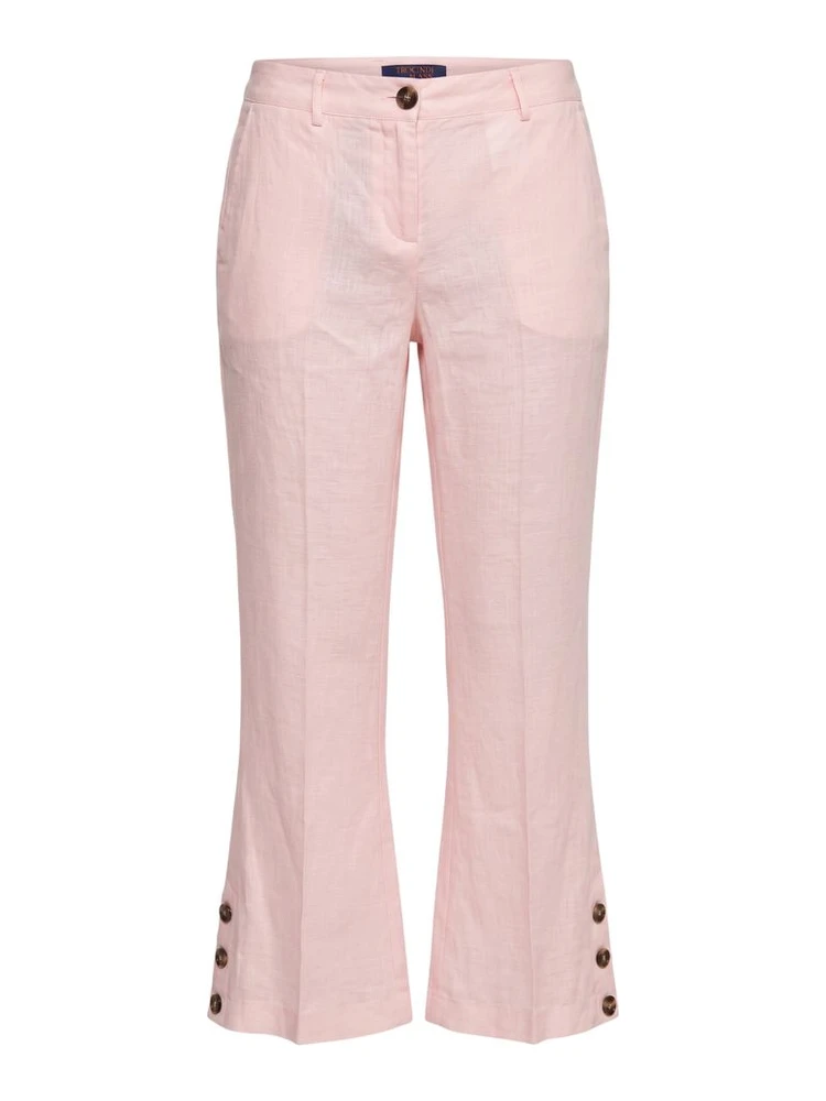 Pink Flax Women Pants