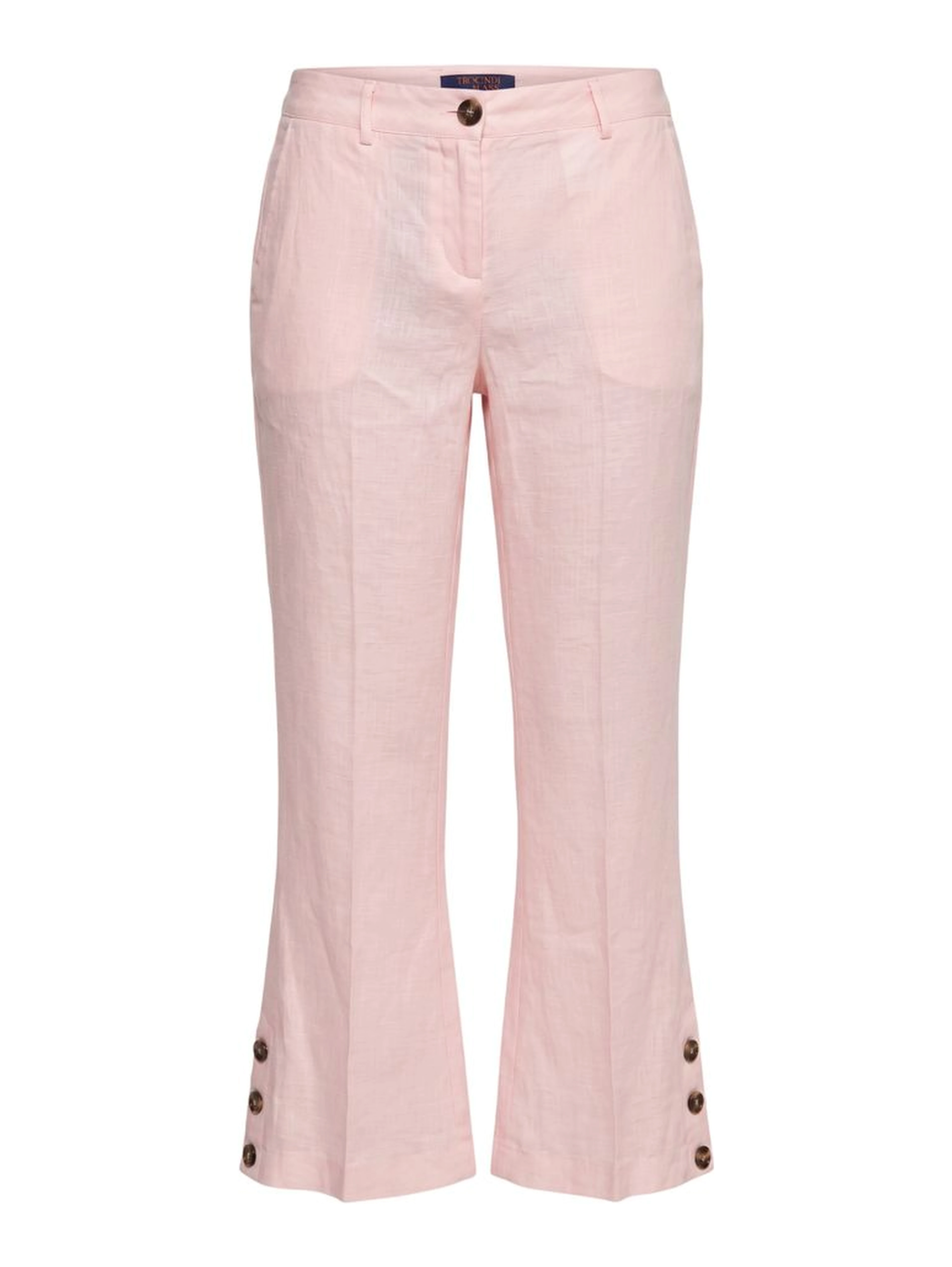 Pink Flax Women Pants