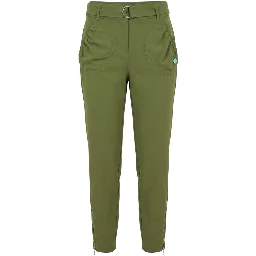 Green Polyester Women Pants