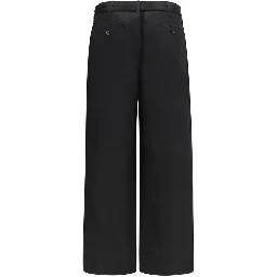 Black Cotton Chino Pants
