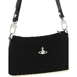 Black Polyester Shoulder Bag