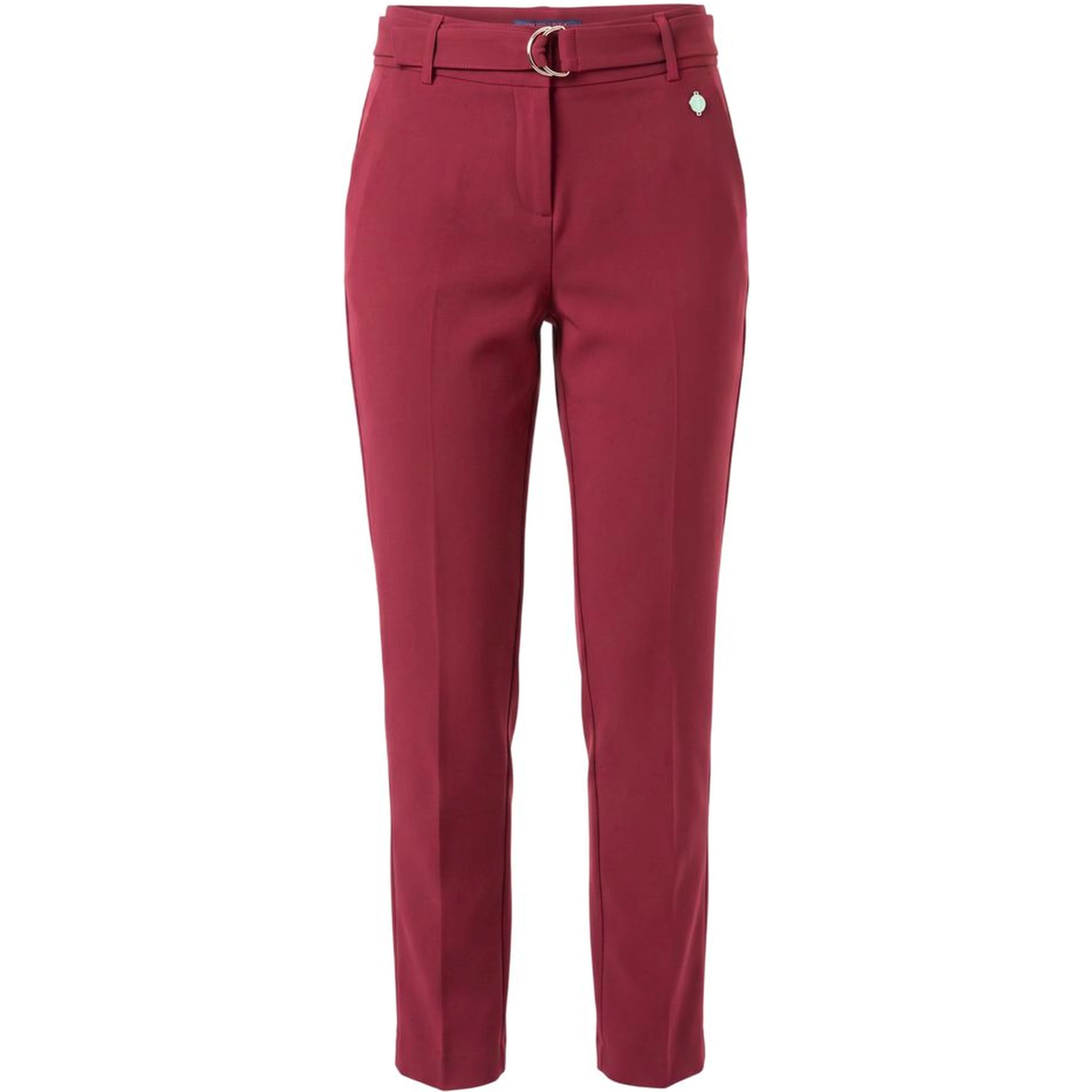 Red Polyester Women Pants