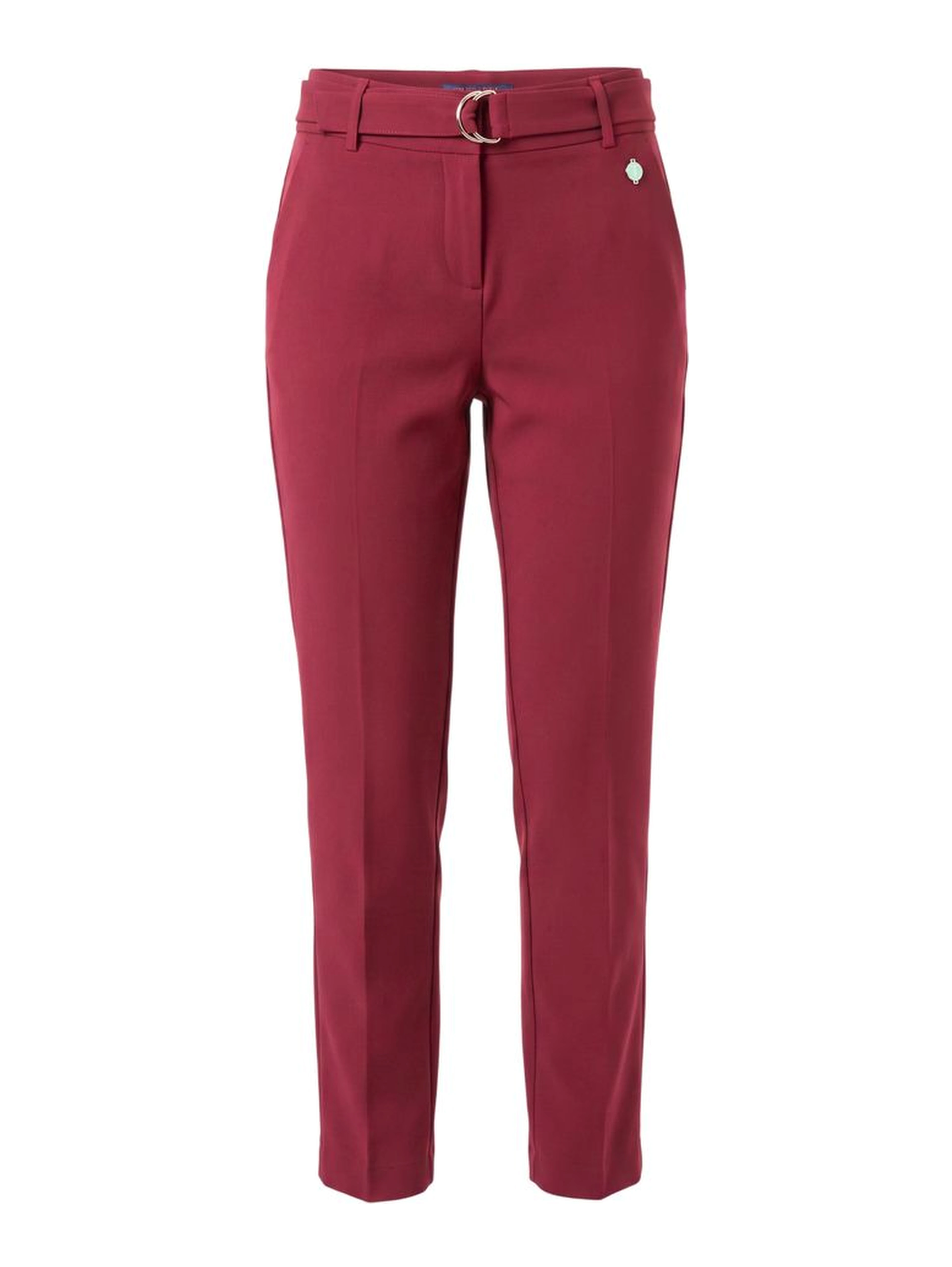 Red Polyester Women Pants