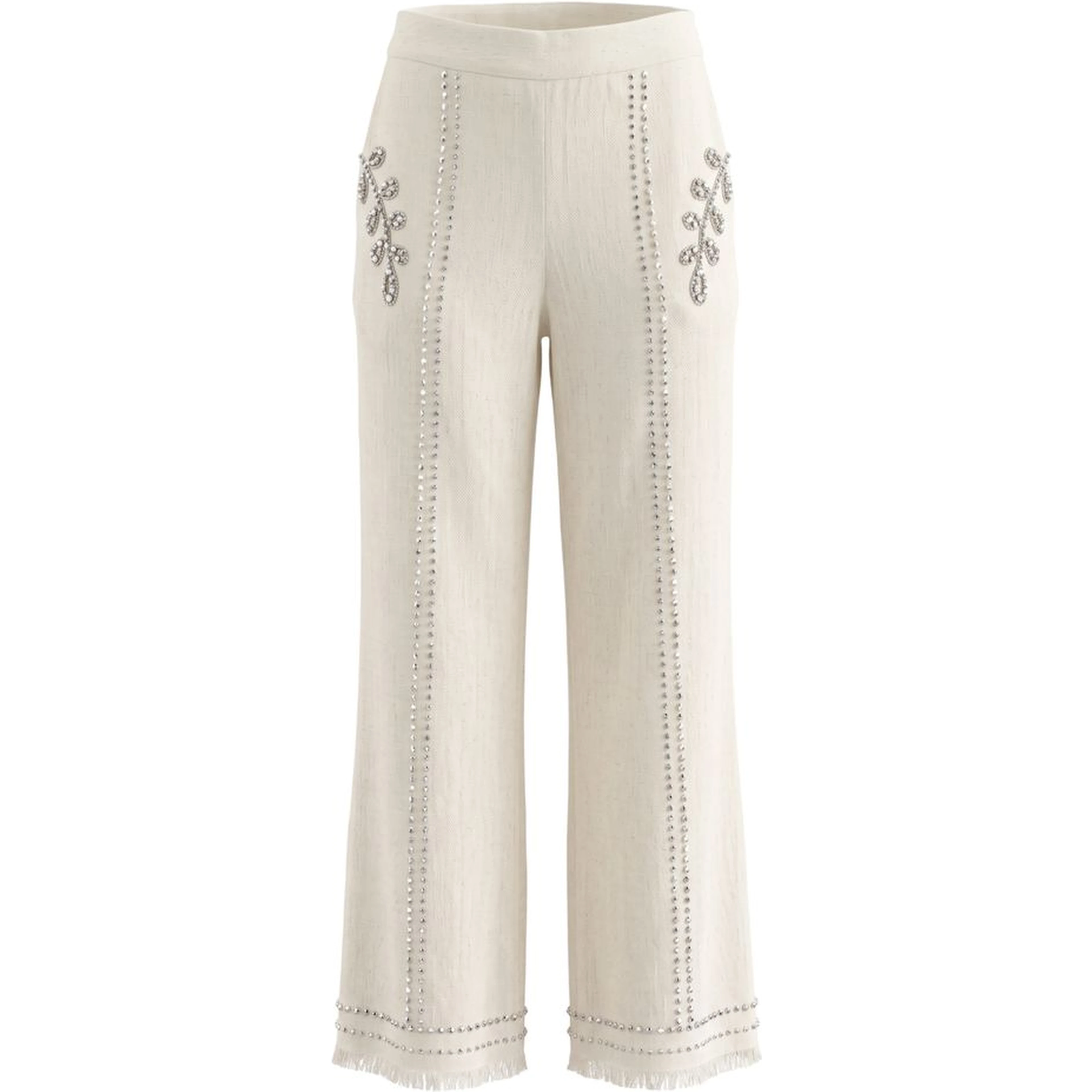 White Cotton Women's Pants