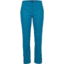 Blue Cotton Women Pants