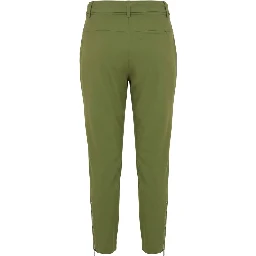 Green Polyester Women Pants