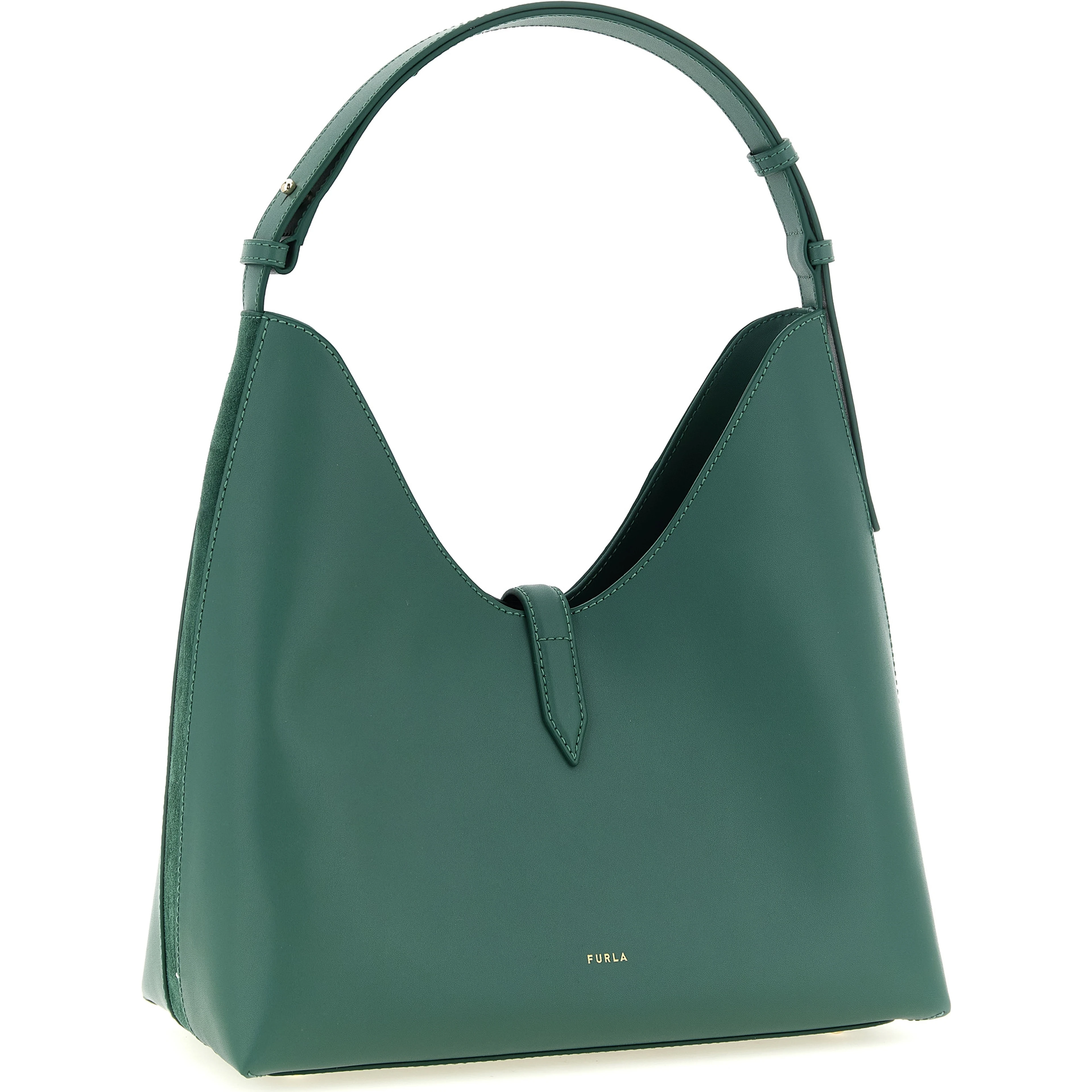Bicolor Calfskin Shoulder Bag