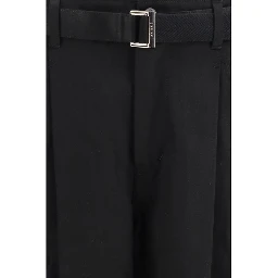 Black Cotton Chino Pants