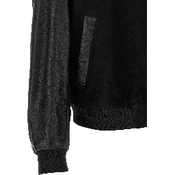 Black Polyester Bomber
