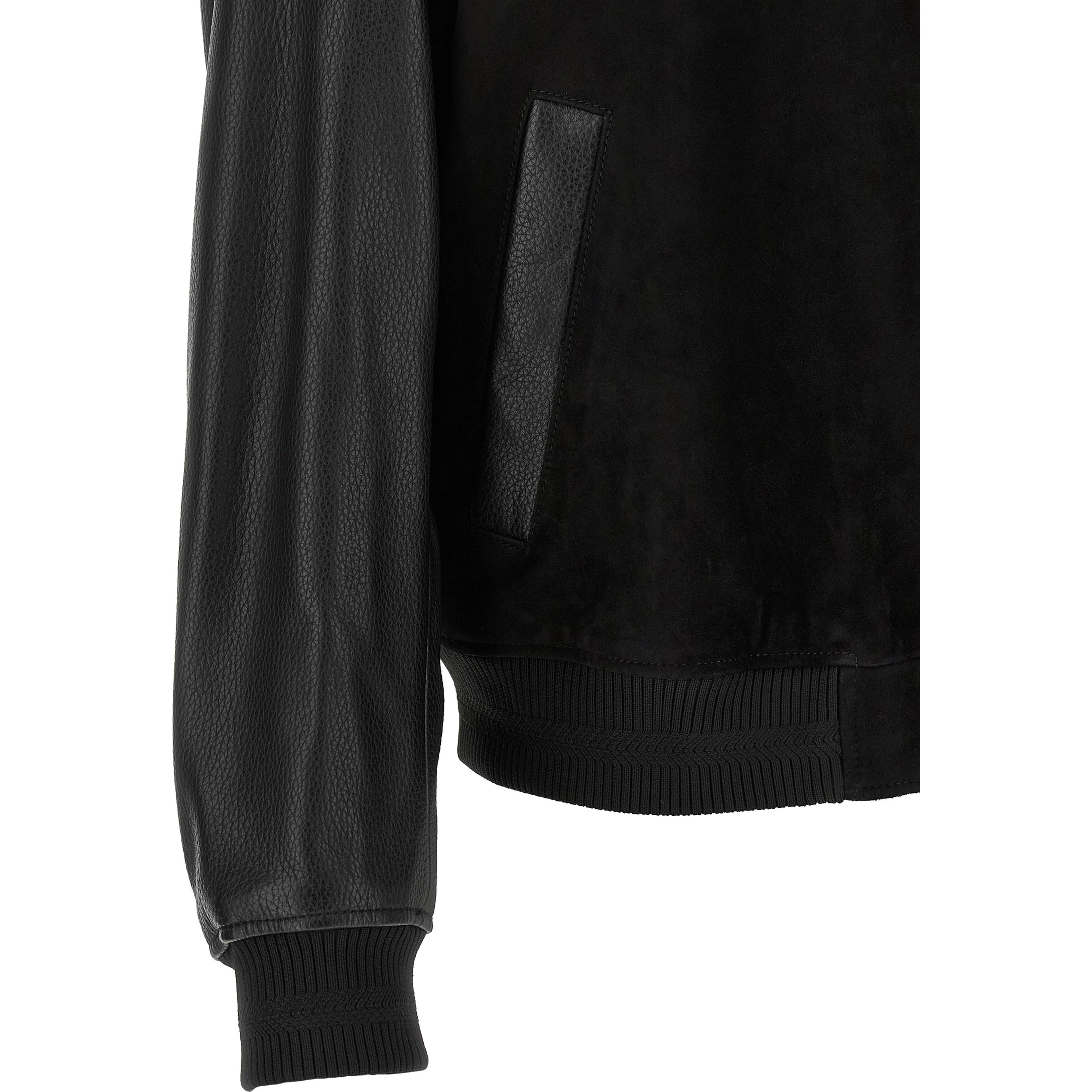 Black Polyester Bomber