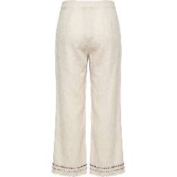 White Cotton Women's Pants