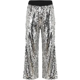 Grey Polyester Women Pants