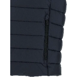 Blue Recycled Polyamide Sleeveless Jacket