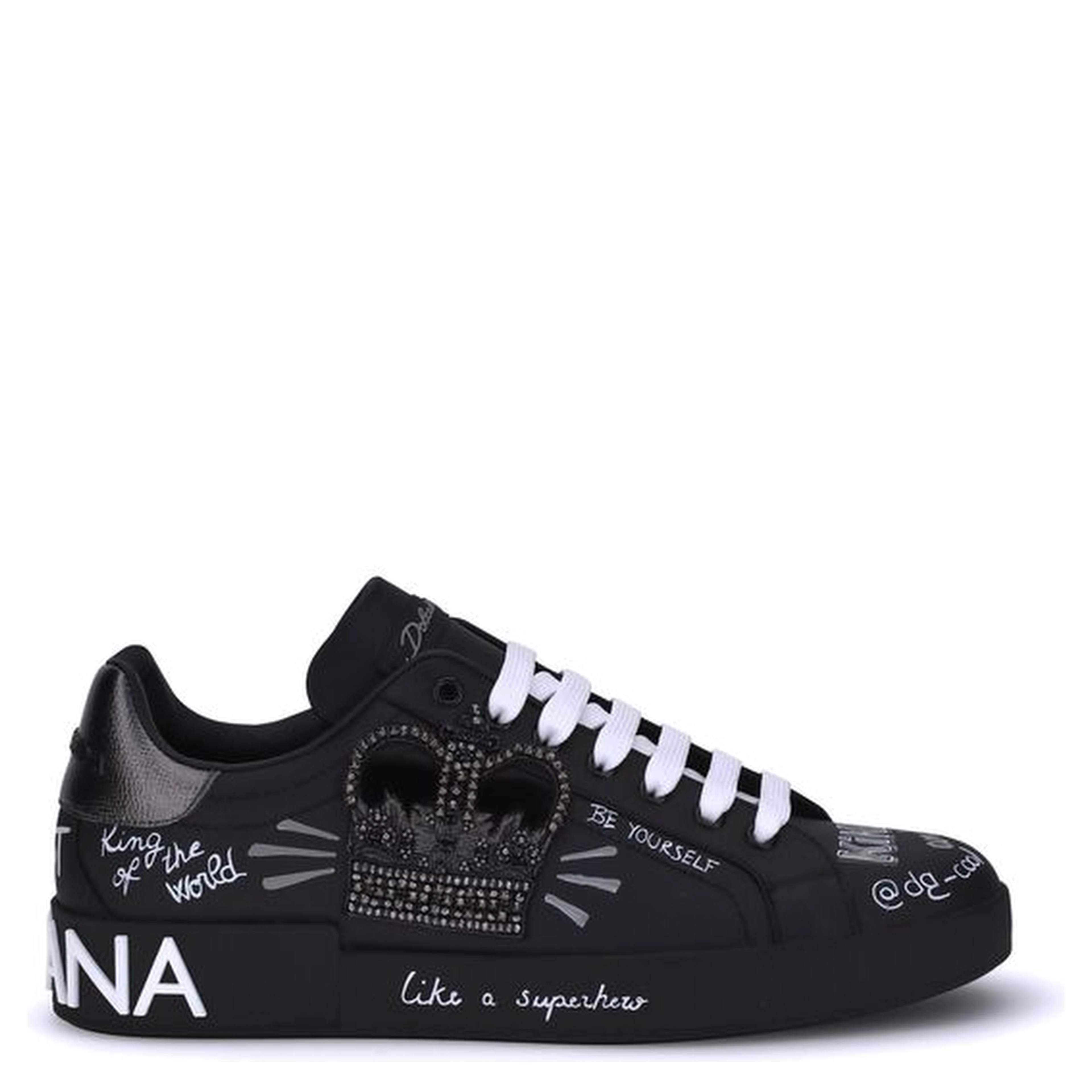 Black Calf Leather Bos Taurus Athletic Sneakers