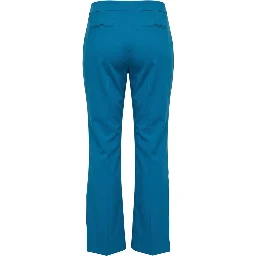 Blue Cotton Women Pants