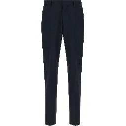 Blue Virgin Wool Two-Piece Suit