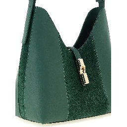 Bicolor Calfskin Shoulder Bag