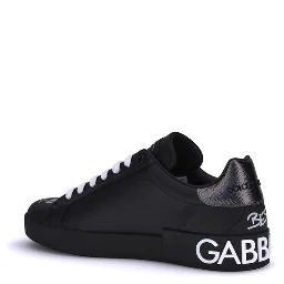 Black Calf Leather Bos Taurus Athletic Sneakers