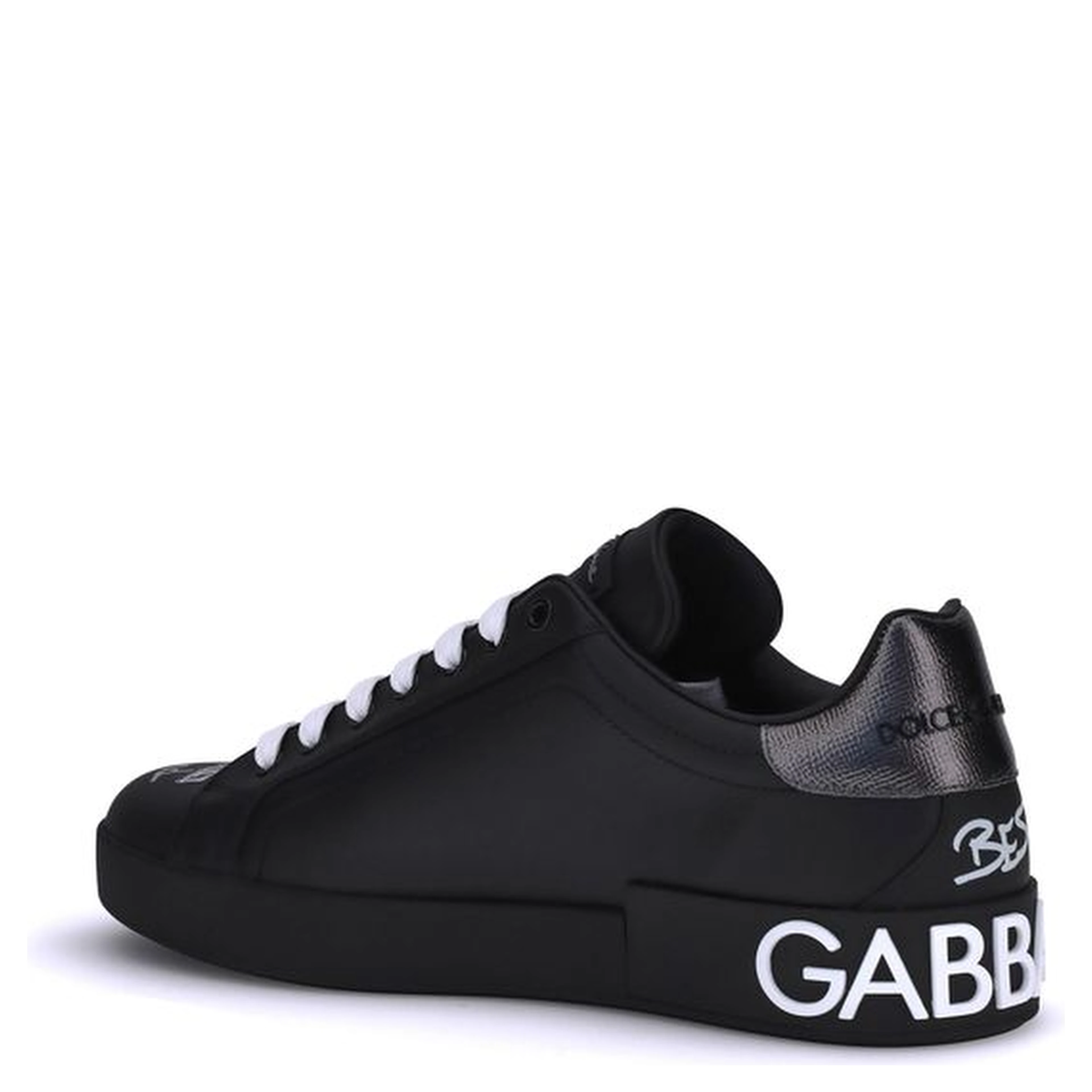 Black Calf Leather Bos Taurus Athletic Sneakers