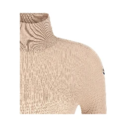 Beige Virgin Wool Cardigan