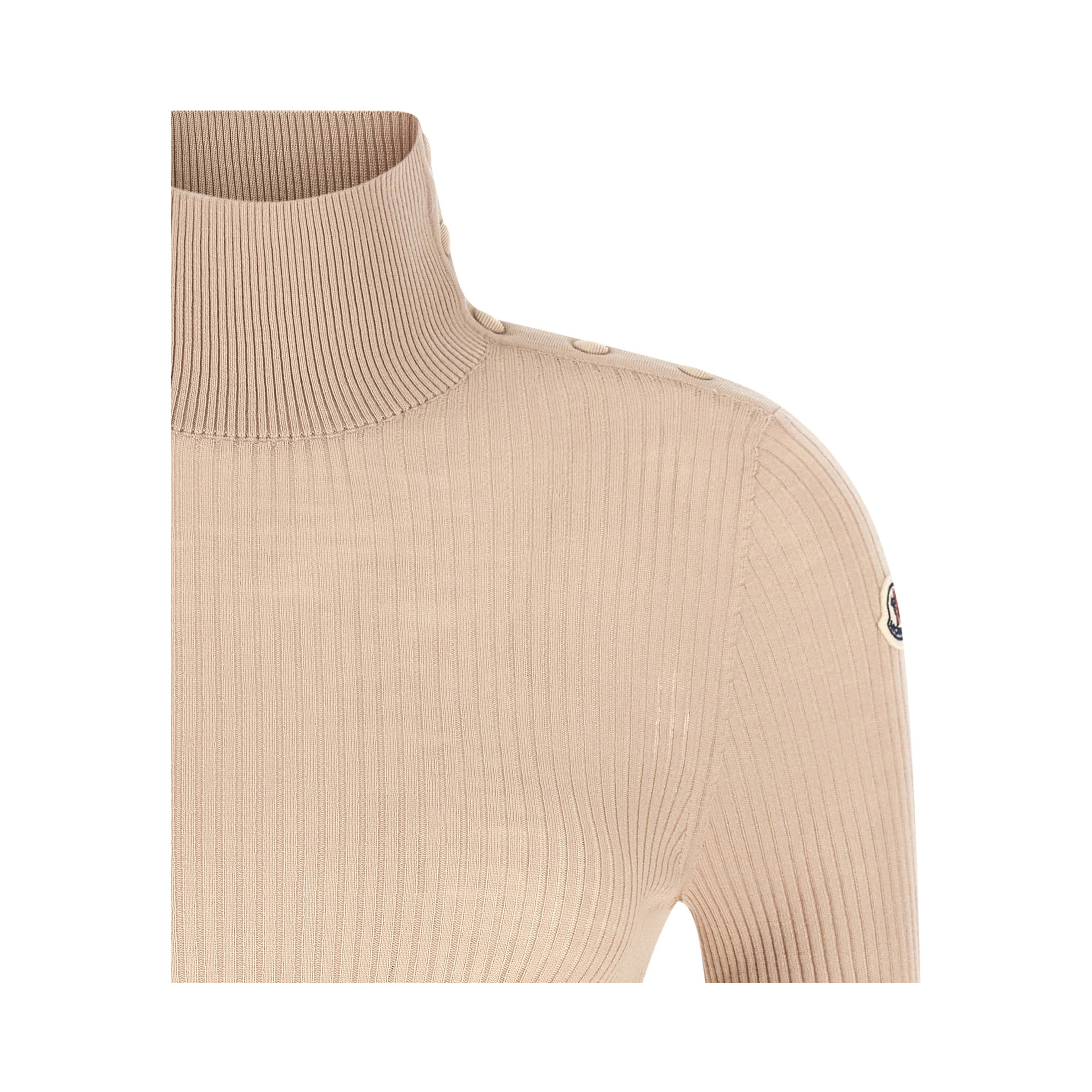 Beige Virgin Wool Cardigan