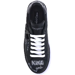 Black Calf Leather Bos Taurus Athletic Sneakers