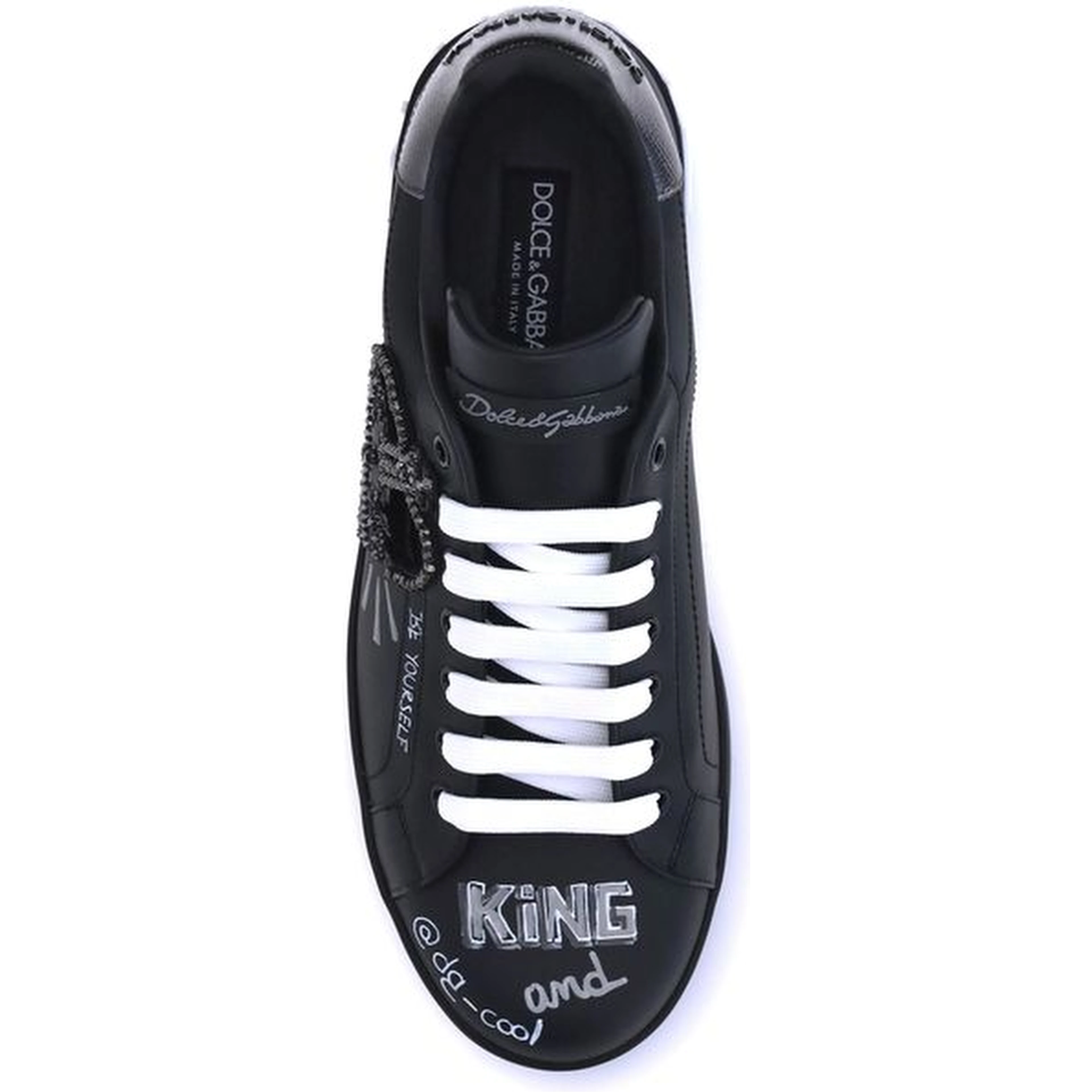 Black Calf Leather Bos Taurus Athletic Sneakers