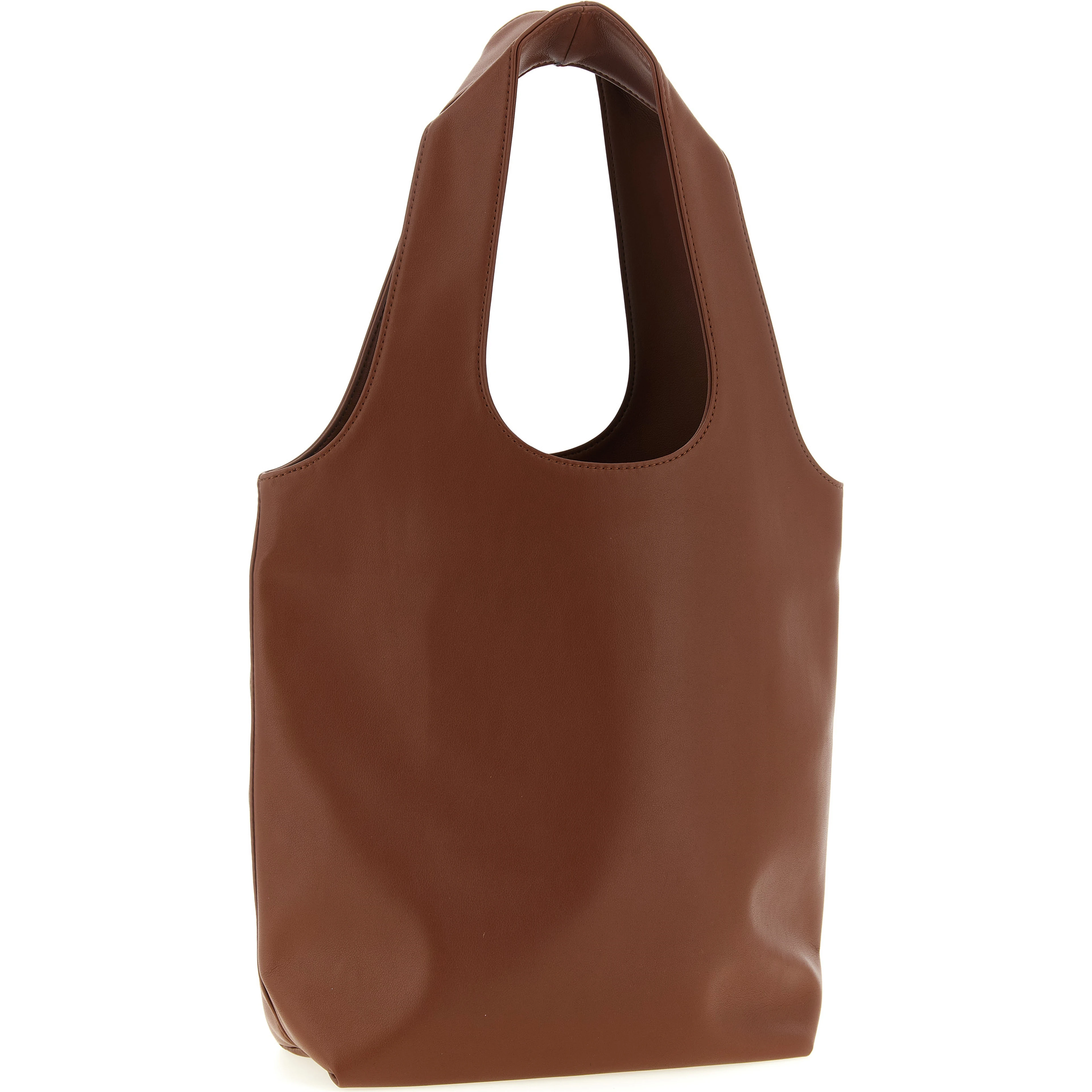 Brown Polyester Handbag