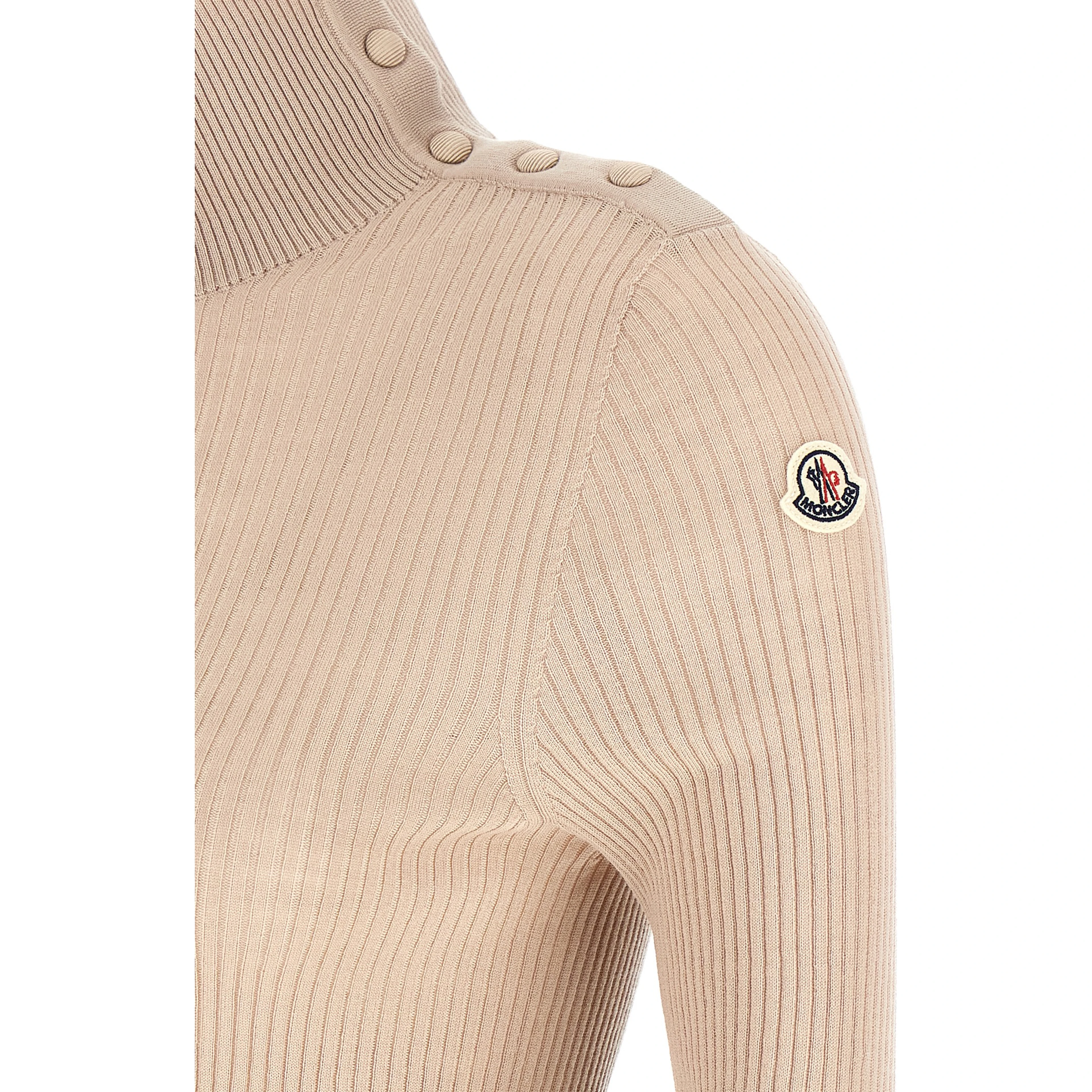 Beige Virgin Wool Cardigan