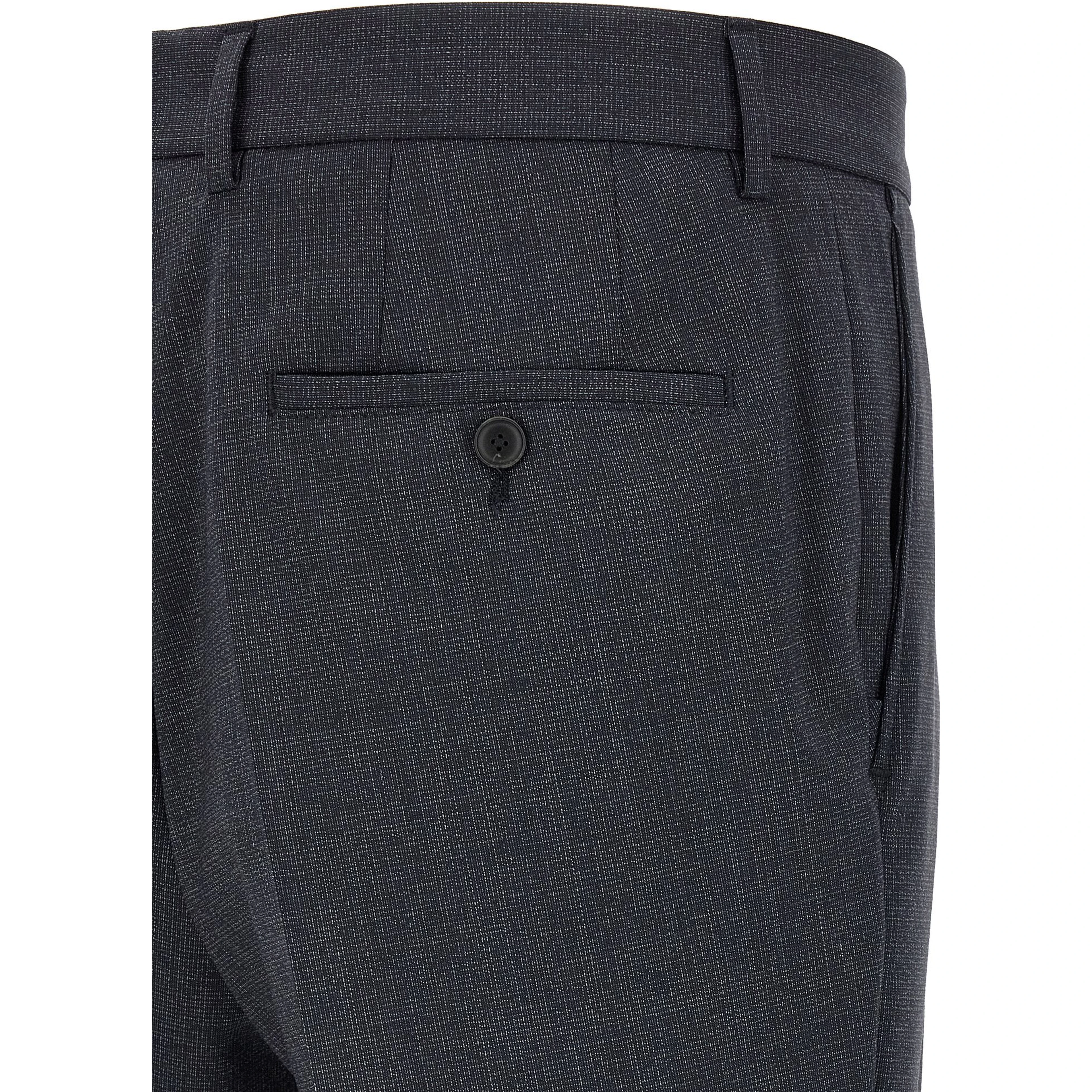 Blue Polyester Two-Piece Suit