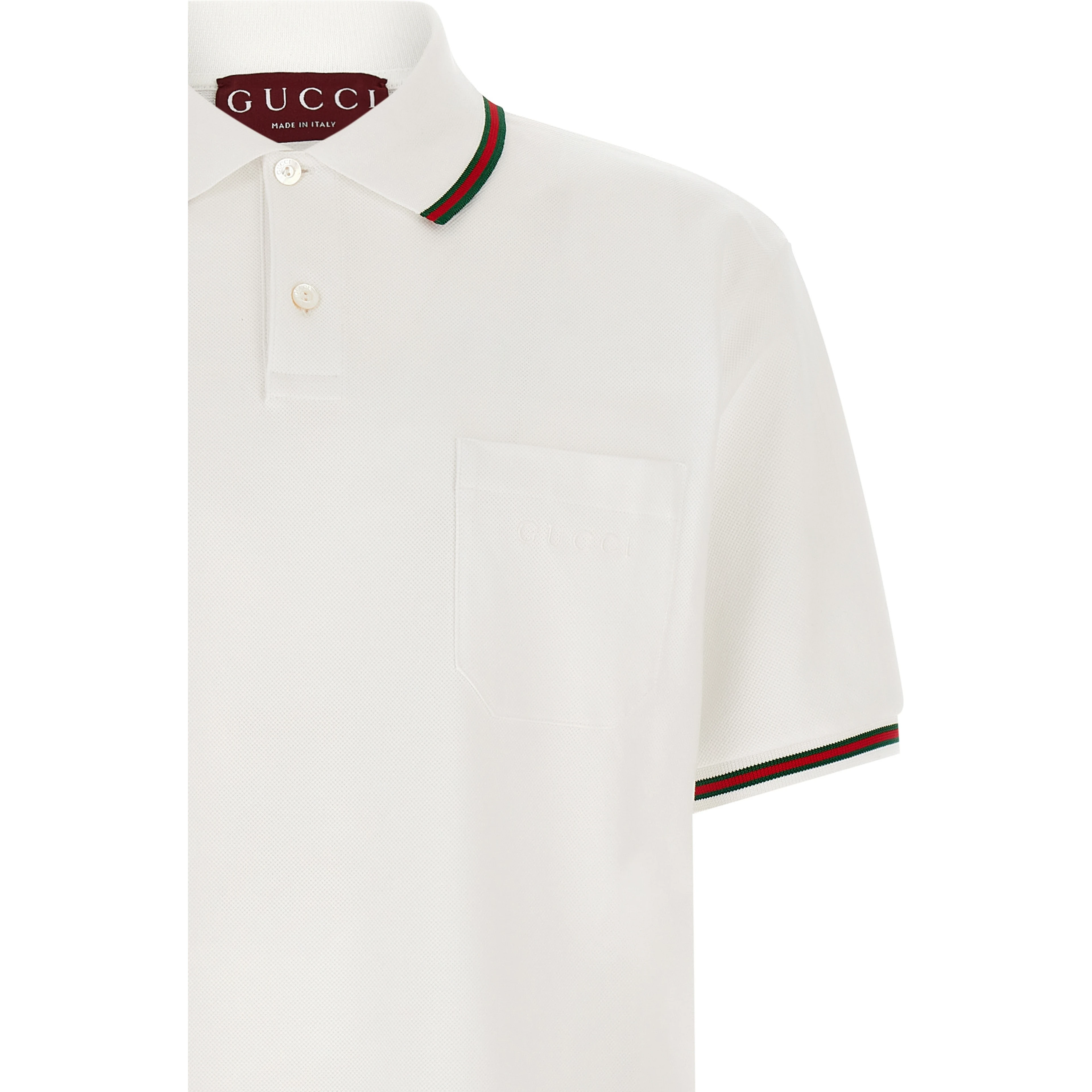 White Cotton Polo Shirt