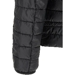 Black Polyester Full-Length Jacket
