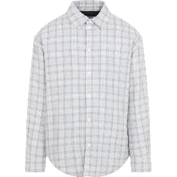 Off-White Flannel Wool Overshirt Padded Coat