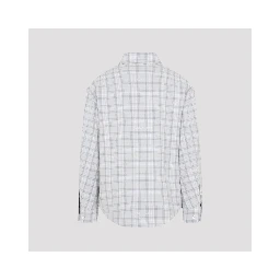 Off-White Flannel Wool Overshirt Padded Coat