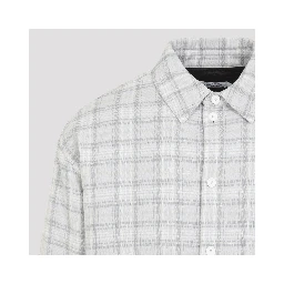 Off-White Flannel Wool Overshirt Padded Coat